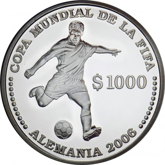 Urugwaj 1000 peso Mundial 2006 2003