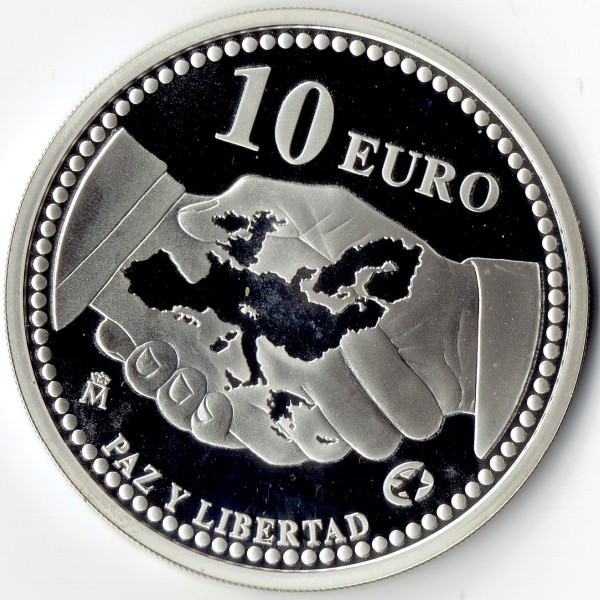 Hiszpania 10 euro 60 rocznica - Pokój i wolność w Europie 2005