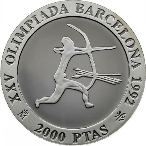 Hiszpania 2000 peset Barcelona 1992 - łucznictwo 1990
