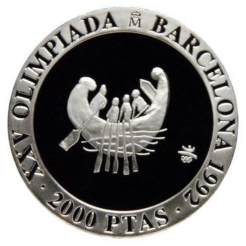 Hiszpania 2000 peset Barcelona 1992 - antyczna łódź 1990