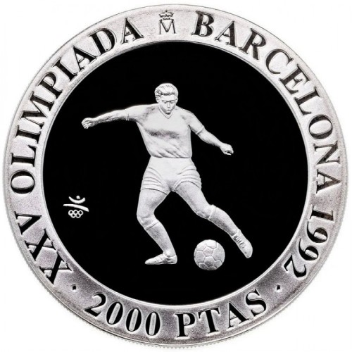Hiszpania 2000 peset Barcelona 1992 - piłka nożna 1990