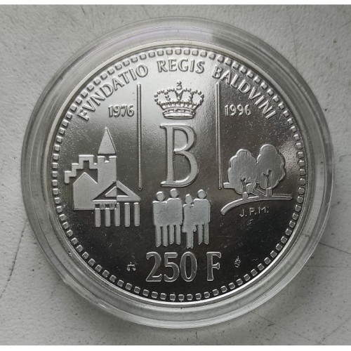 Belgia 250 franków 20 rocznica - Fundacja Króla Baldwina 1996