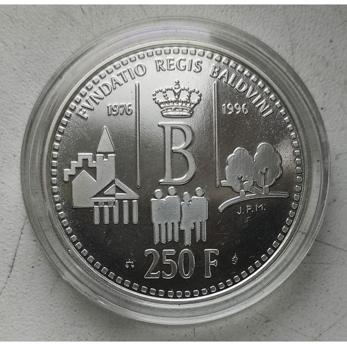 Belgia 250 franków 20 rocznica - Fundacja Króla Baldwina 1996
