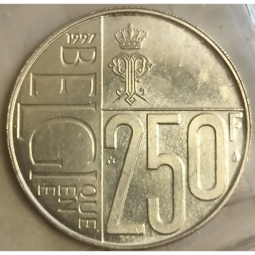 Belgia 250 franków 60 rocznica urodzin królowej Paoli 1997