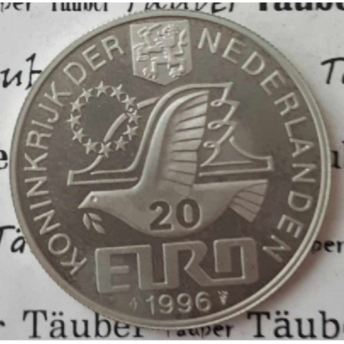 Holandia 20 euro 400 rocznica narodzin Constantina Huygensa 1996