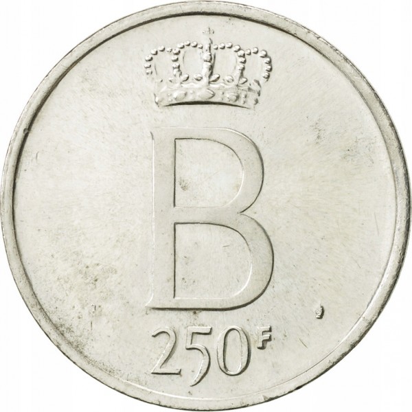 Belgia 250 franków 25 lat panowania Baldwina I /DER BELGEN/ 1976