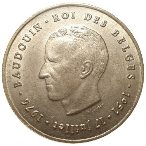 Belgia 250 franków 25 lat panowania Baldwina I /DES BELGES/ 1976