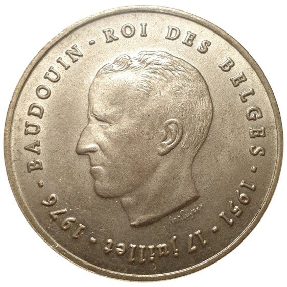 Belgia 250 franków 25 lat panowania Baldwina I /DES BELGES/ 1976