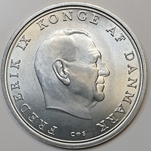 Dania 10 koron Ślub księżniczki Benedykty 20.4g Ag.800 1968
