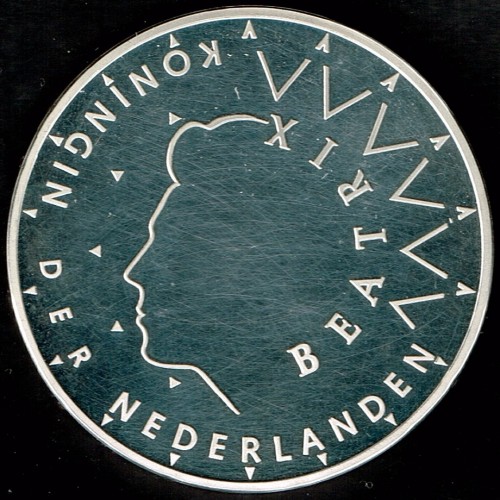 Holandia 50 guldenów 50 rocznica ślubu 25g Ag.925 1987