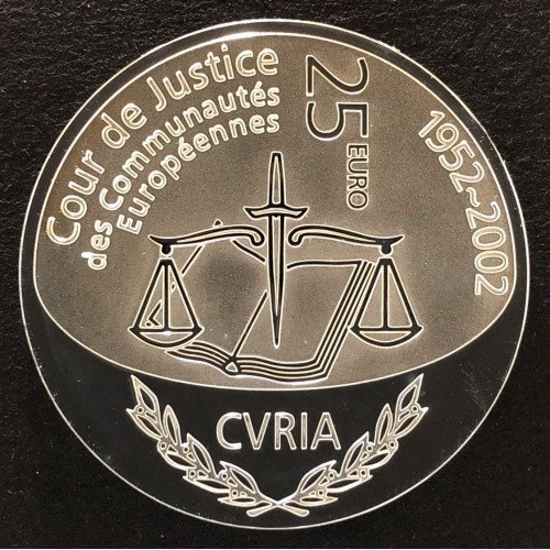Luksemburg 25 euro Europejski Trybunał  22.85g Ag.925 2002