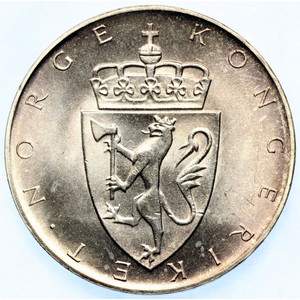 Norwegia 10 koron 150 rocznica Konstytucji 20g Ag.900 1964