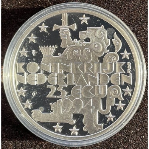 Holandia 25 ECU Księżniczka i książę 25g Ag.925 1994