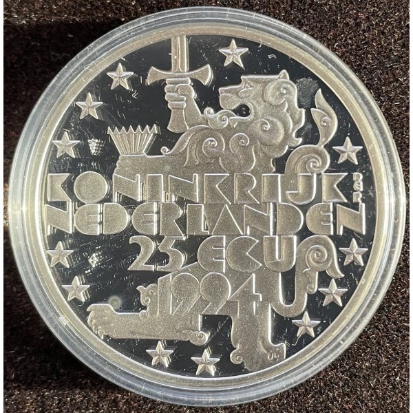 Holandia 25 ECU Księżniczka i książę 25g Ag.925 1994