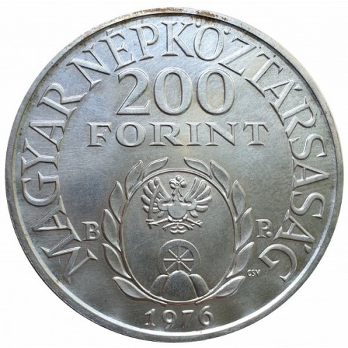 Węgry 200 forintów 300 rocznica urodzin Franciszka 28g Ag.640 1976