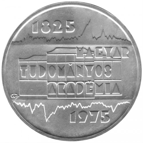 Węgry 200 forintów 150-lecie Węgierskiej Akademii 28g Ag.640 1975