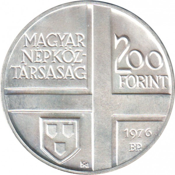 Węgry 200 forintów Mihaly Munkacsy 28g Ag.640 1976