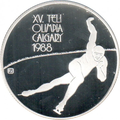 Węgry 500 forintów Zimowe Igrzyska Olimpijskie 28g Ag.900 1986