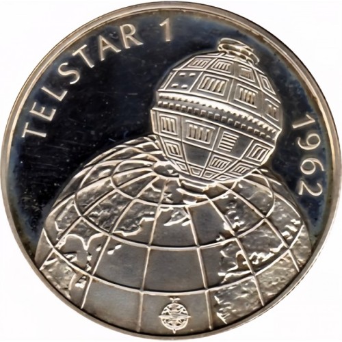 Węgry 500 forintów Satelita Telstar 31.46g Ag.925 1992