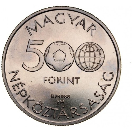 Węgry 500 forintów Mundial 1986 28g Ag.640 1986