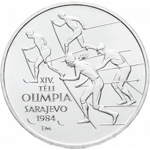 Węgry 500 forintów Sarajewo 1984 28g Ag.640 1984