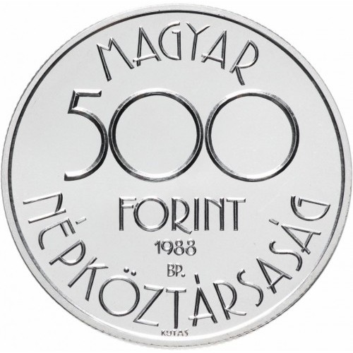 Węgry 500 forintów MS Włochy 28g Ag.900 1988
