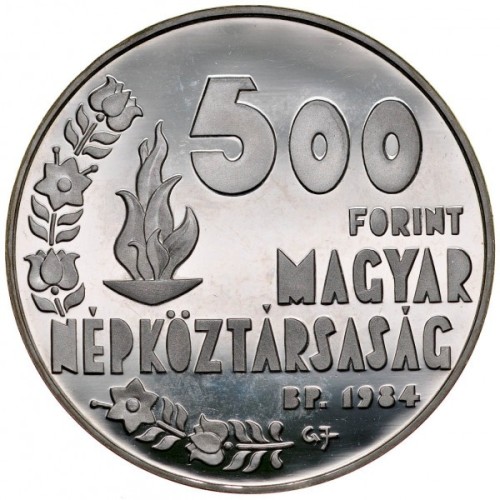 Węgry 500 forintów Los Angeles 1984 28g Ag.640 1984