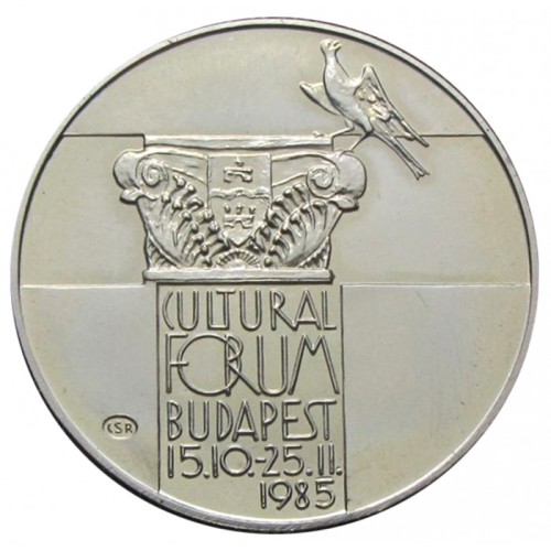 Węgry 500 forintów Budapeszt 28g Ag.640 1985
