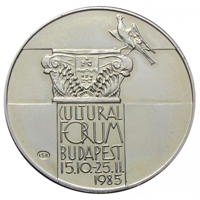 Węgry 500 forintów Budapeszt 28g Ag.640 1985