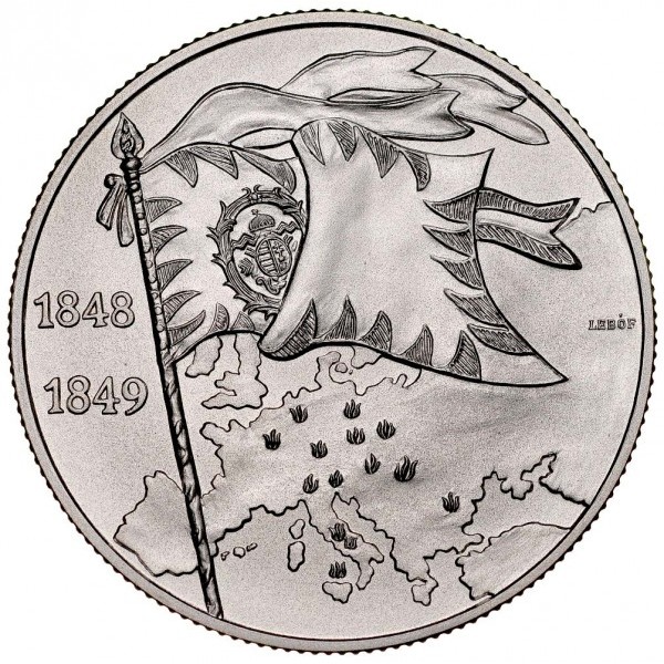 Węgry 2000 forintów powstanie węgierskie 1848 31.46g Ag.925 1998