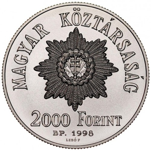 Węgry 2000 forintów powstanie węgierskie 1848 31.46g Ag.925 1998