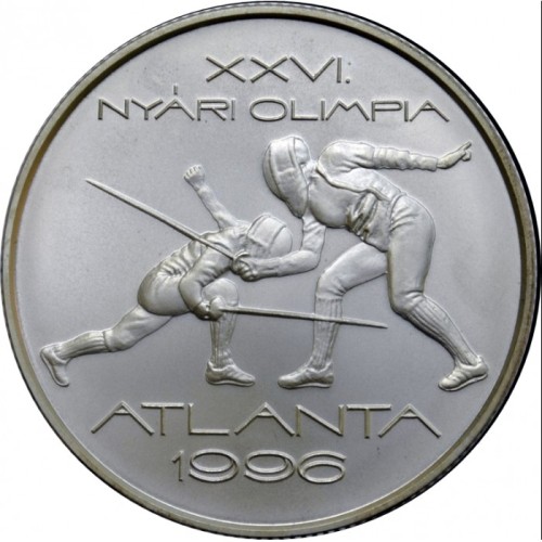 Węgry 1000 forintów Atlanta 1996 31.46g Ag.925 1995