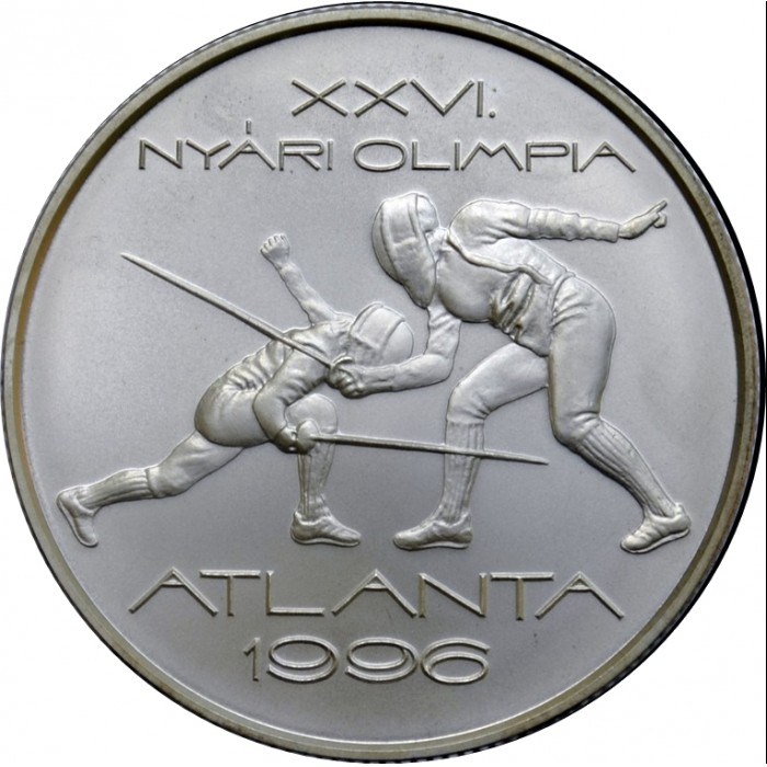 Węgry 1000 forintów Atlanta 1996 31.46g Ag.925 1995