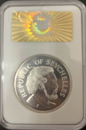 Seszele 25 rupii 25 rocznica 28.5g Ag.925 1977