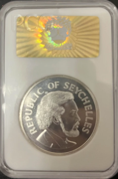 Seszele 25 rupii 25 rocznica 28.5g Ag.925 1977
