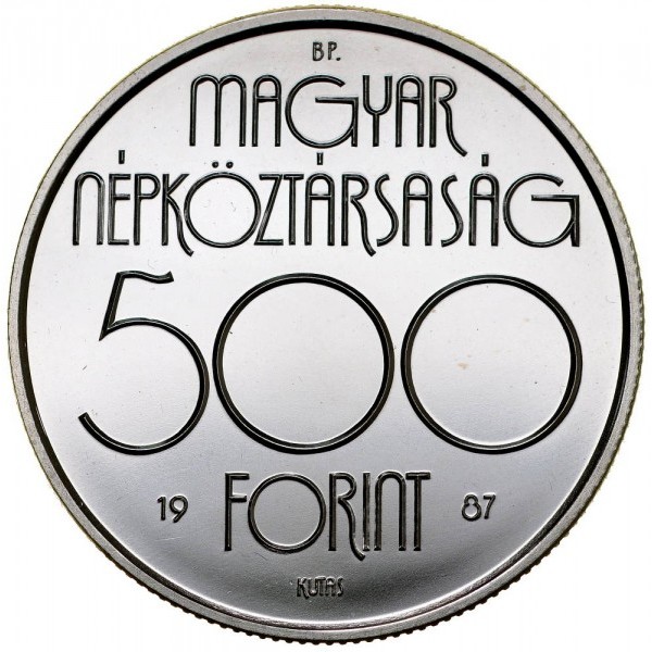 Węgry 500 forintów Seul 1988 28g Ag.900 1987