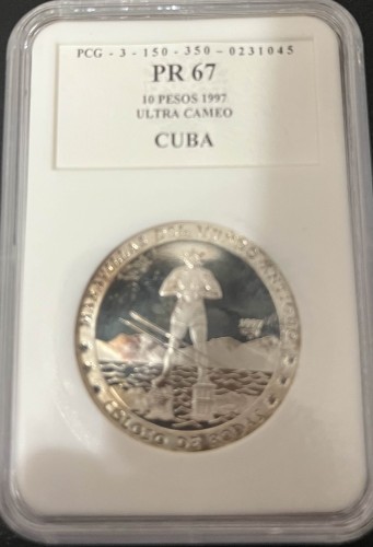 Kuba 10 peso Siedem cudów świata - Kolos Rodyjski 15g Ag.999 1997