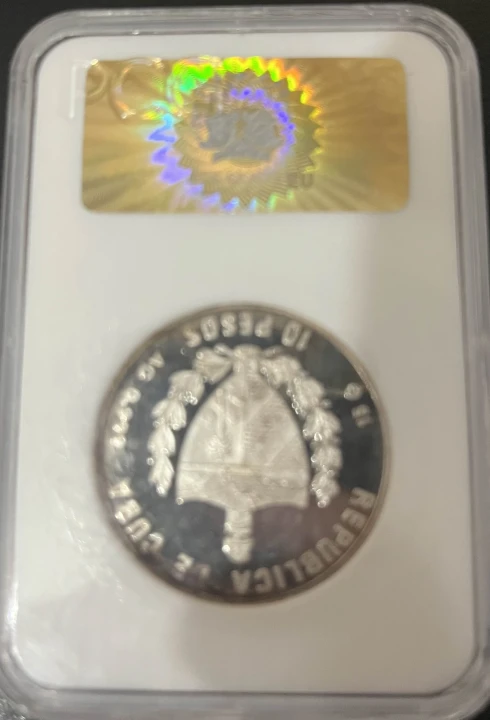 Kuba 10 peso Siedem cudów świata - Kolos Rodyjski 15g Ag.999 1997