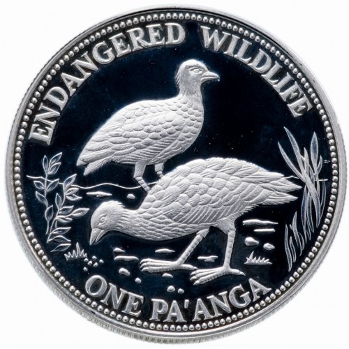 Tonga 1 pa'anga Birds 31.6g Ag.925 1991