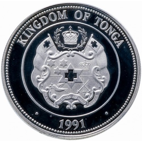Tonga 1 pa'anga Birds 31.6g Ag.925 1991