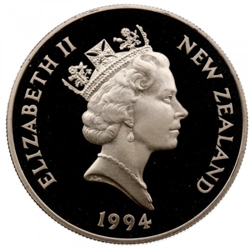 Nowa Zelandia 5 dolarów Lillehammer 1994 31.47g Ag.925 1994