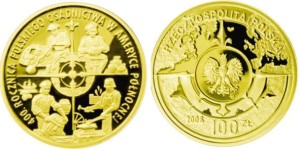 100 zł 400 lat osadnictwa w Ameryce 2008