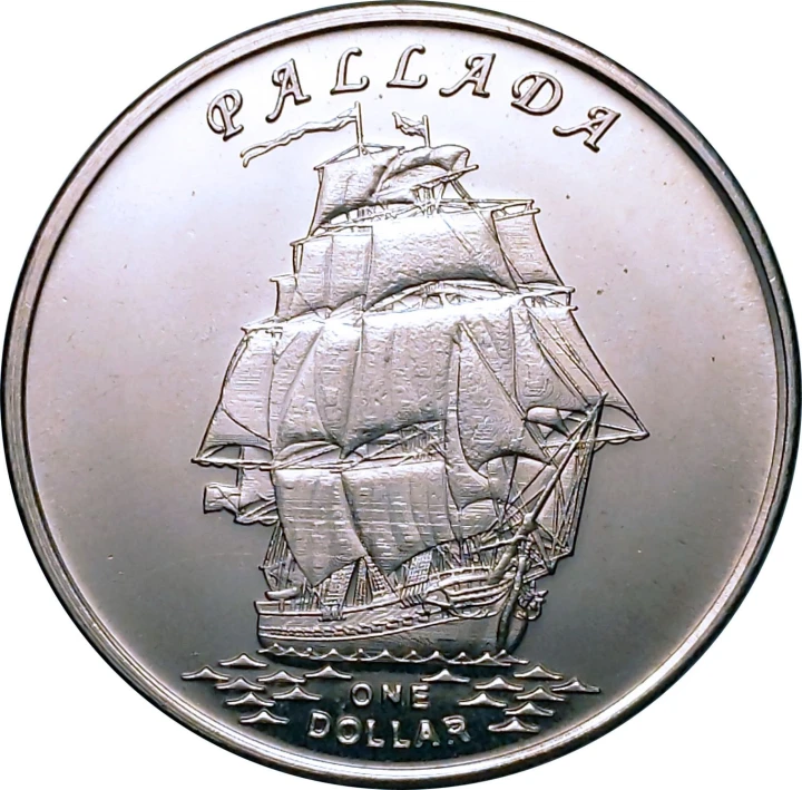 Wyspy Gilberta 1 $ Żaglowiec Pallada 2014
