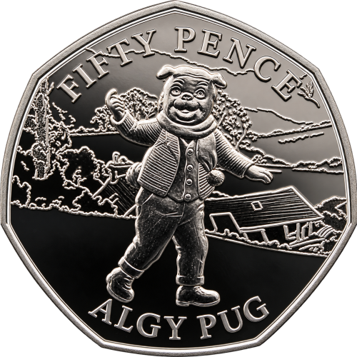 Wyspa Man 50 pensów 100-lecie misia Ruperta - Algy Pug 2020