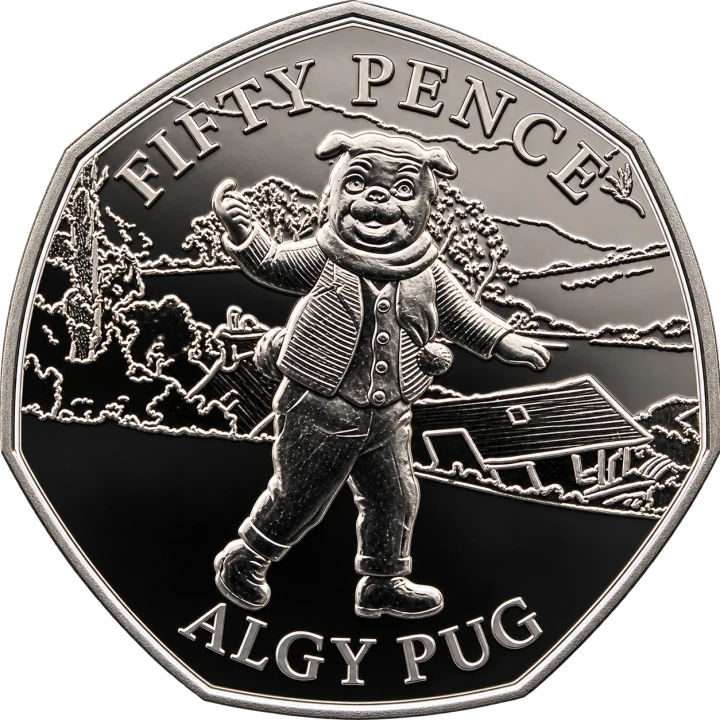 Wyspa Man 50 pensów 100-lecie misia Ruperta - Algy Pug 2020