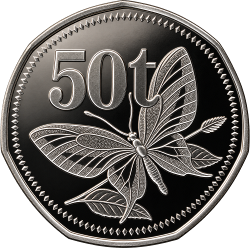 Papua Nowa Gwinea 50 toea Motyl 2021