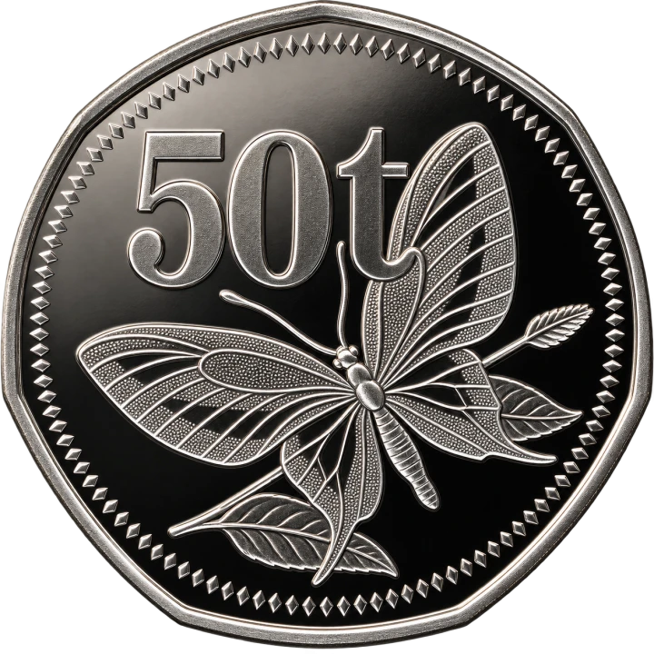 Papua Nowa Gwinea 50 toea Motyl 2021