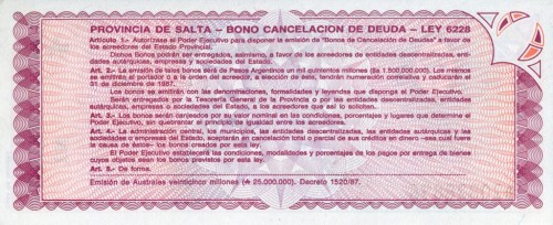 Argentyna 1 austral 1987 P-S2612e