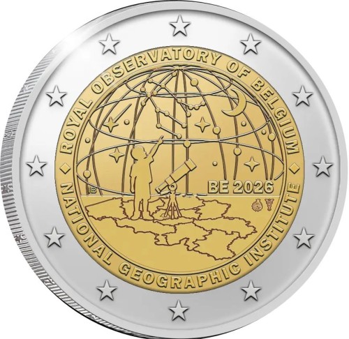 Belgia  2 euro Instytut Geograficzny 2026 coincard