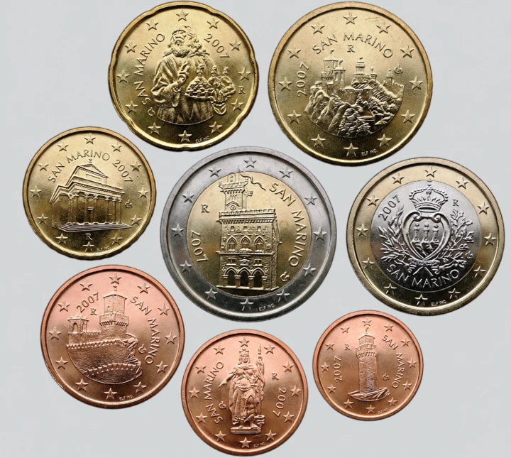 Euro set San Marino x8 zestaw menniczy 2007